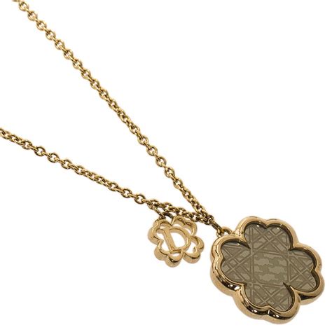 dior necklace clover|genuine christian Dior necklace.